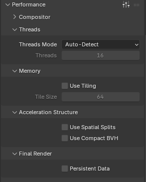 Blender Performance Setting